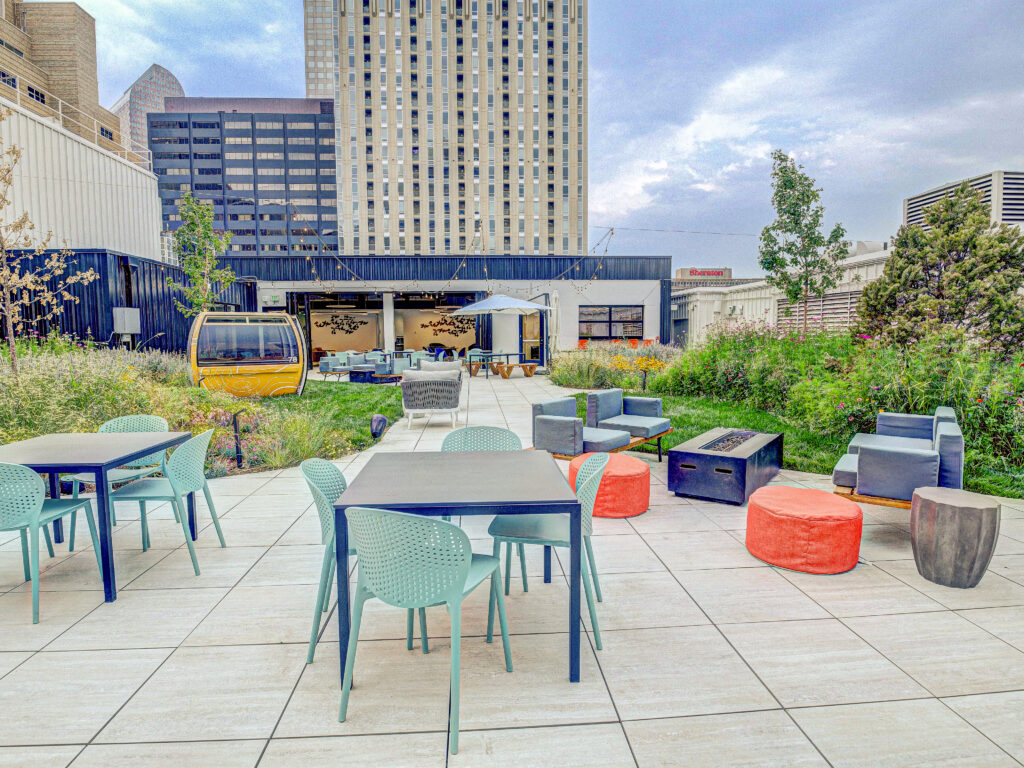 vibrant rooftop event venue in downtown denver near convention center