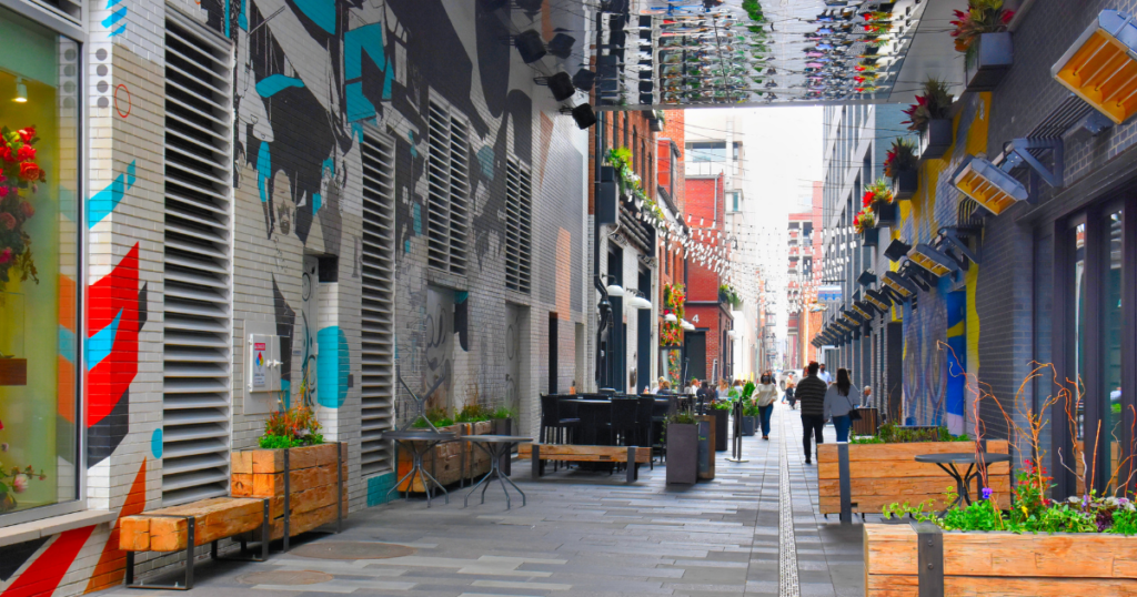 The Dairy Block area in downtown Denver, known for its unique venues.