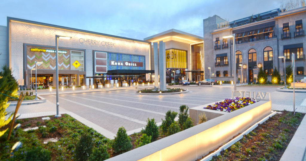 Cherry Creek area featuring upscale event venues.